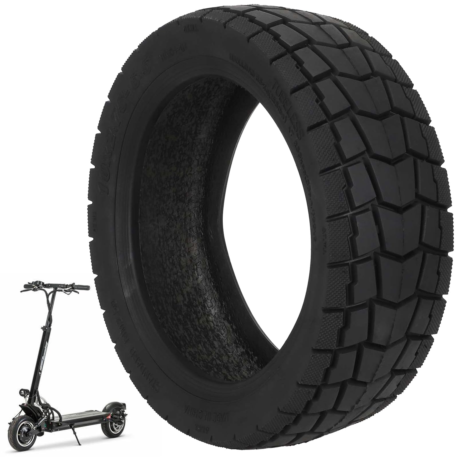 10x2,75-6,5 Pneumatici di Ricambio per KuKirin G3,KuKirin G2 Master, Speedway 5, Dualtron 3, Hover-1 Alpha, Gotrax G4 Monopattino Elettrico Pneumatici Tubeless Antiscivolo