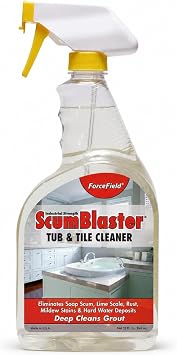 ForceField ScumBlaster Tub & Tile Cleaner, Deep Cleans Grout. Removes Soap Scum, Stains & Grime - 32oz