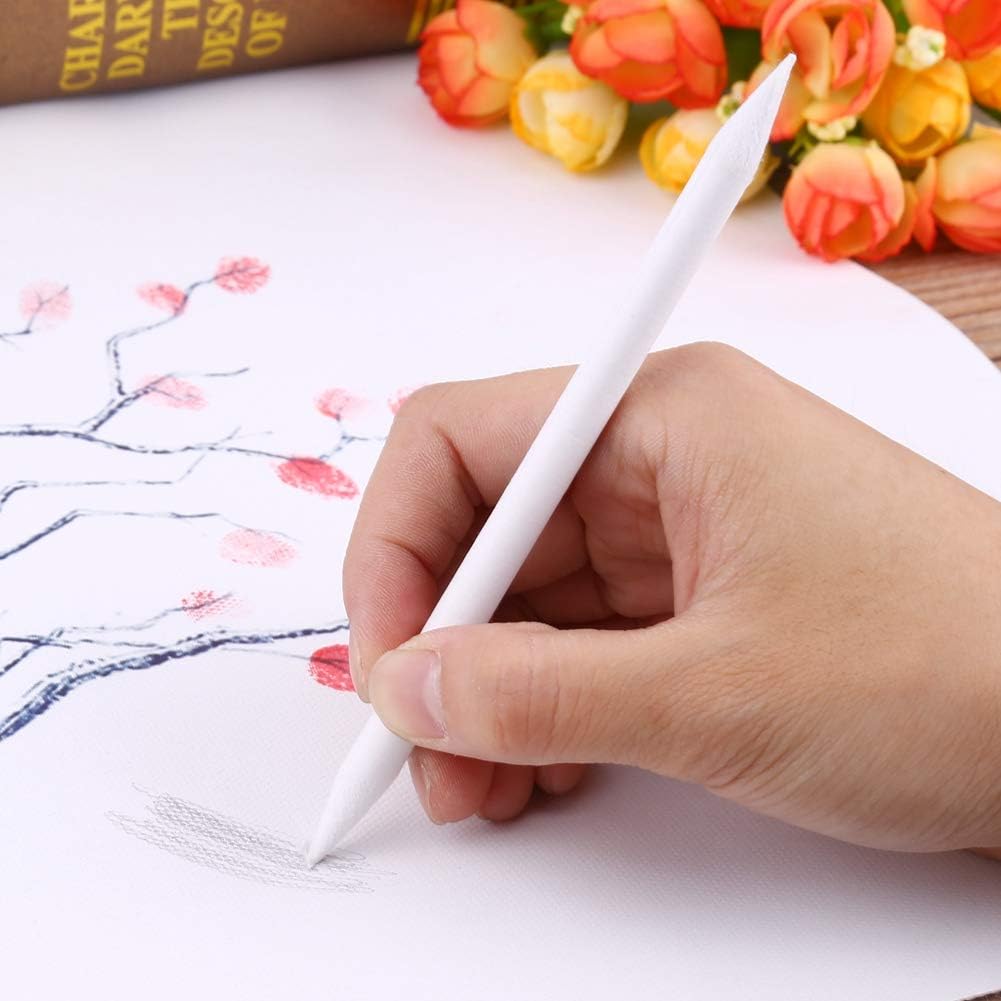 FTVOGUE 6pcs Sandpaper Pencil Blending Stumps Student Sketch Drawing Double Head Sketch Paper White Pen Paper Sketch Drawing Art Painting Art Blenders Sticks