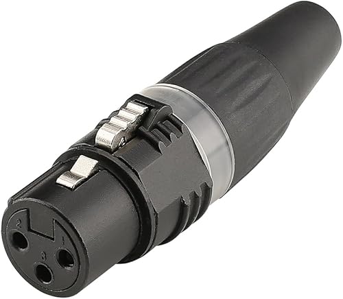 Hicon XLR-Steckverbinder Stecker  gerade Polzahl  Schwarz 1St 