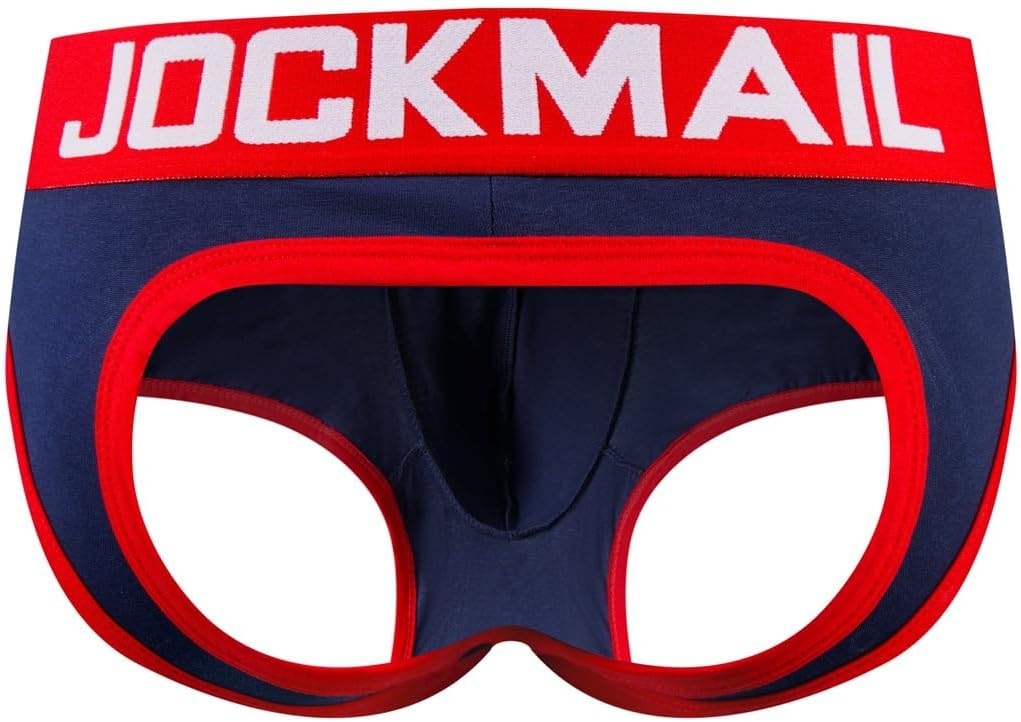 JOCKMAIL Mens Jockstrap Cotton Briefs Breathable Athletic Underwear for Athletic Supporter