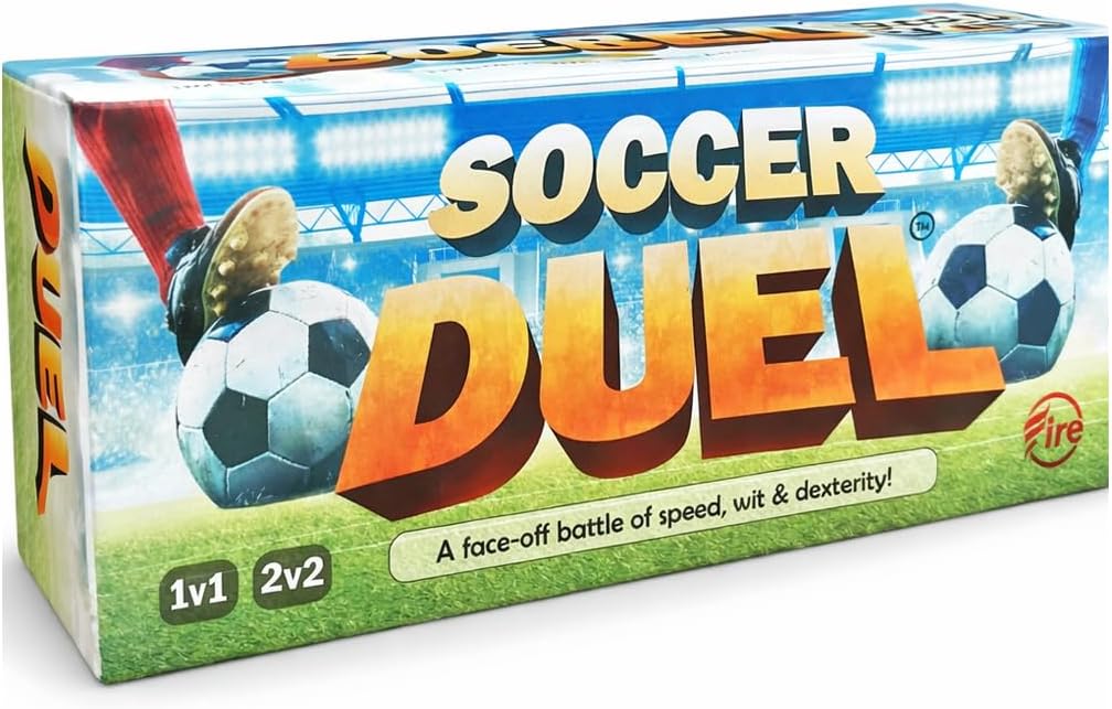 Shady Pets Soccer Duel – Soccer Gift for Boys & Girls | 2 Player Soccer Board Game for Kids & Teens | Fast-Paced Sports Strategy Game | Indoor Family Game Night