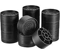 Vista 14 de uxcell Juego de 4 elevadores redondos para muebles, altura de 1.38 pulgadas, elevadores de cama ajustables para marco de cama, mesa, escritorio