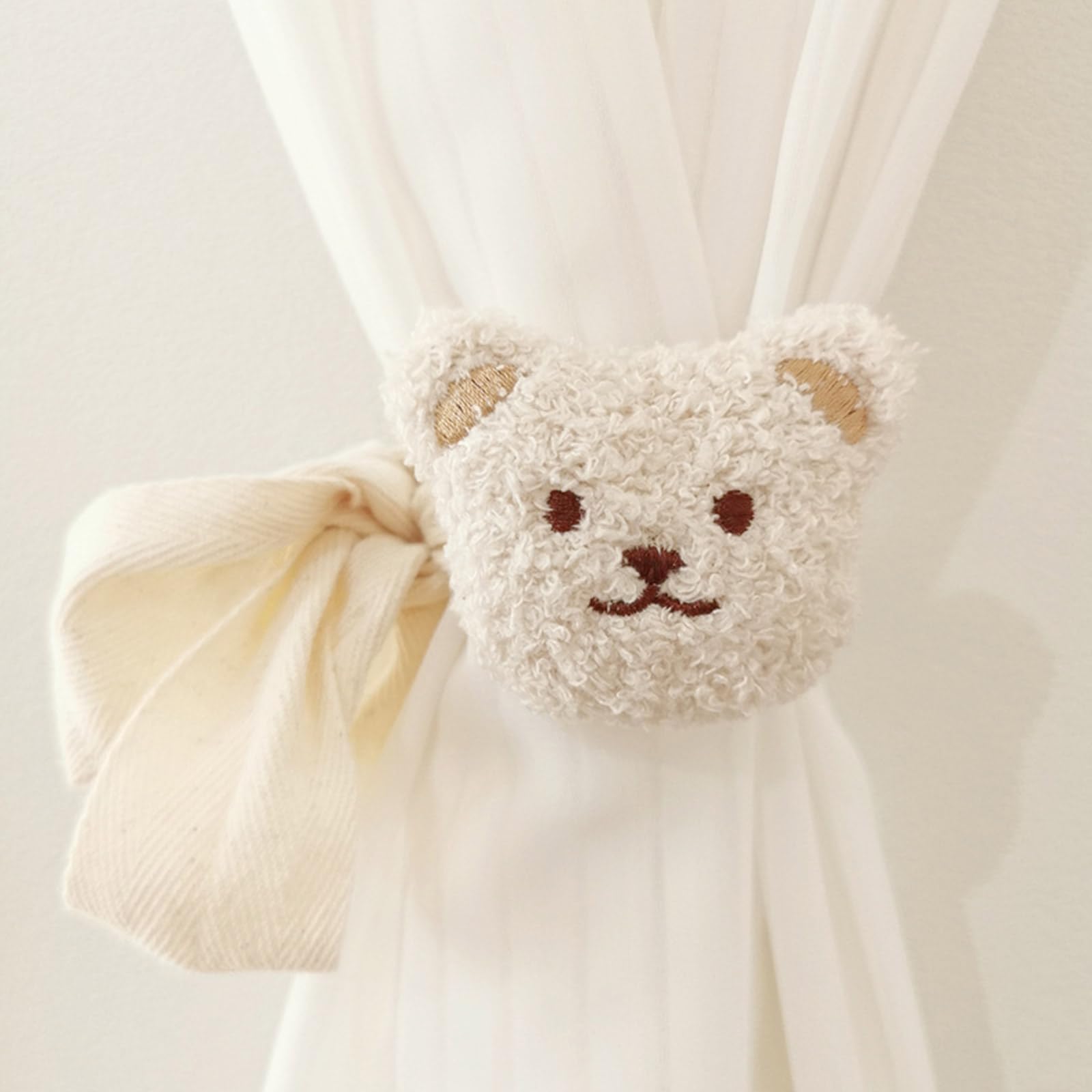 MAKNGRID Holder Bedroom/Nursery Decor Room Plush Cotton for of Cute Curtain Curtain (Set Stylish Cartoon tiebacks Rope for Animal 2) – – Tiebacks Child Strap Holdbacks Kids Home for