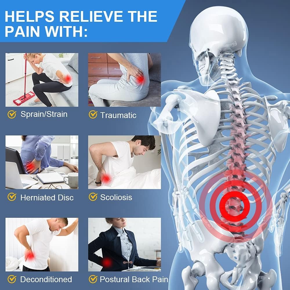 Cinturón de Soporte Lumbar Transpirable para Hombres y Mujeres, Corrector de Postura Ajustable para la Espalda Baja, abdominoplastia, Entrenador de Cintura Deportivo y fi(Black-M 100 * 20 cm)