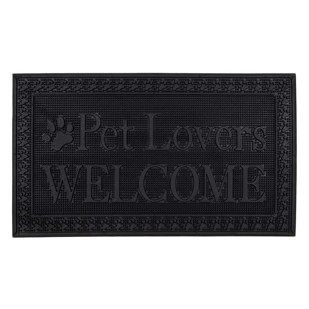 JVL Fauna Lovers Scraper Rubber Pin Doormat, 40x70cm