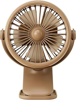 3 Kademe Usb Şarjlı Mandallı 360° Taşınabilir Fan Vantilatör Soğutucu YM88221 Kahverengi