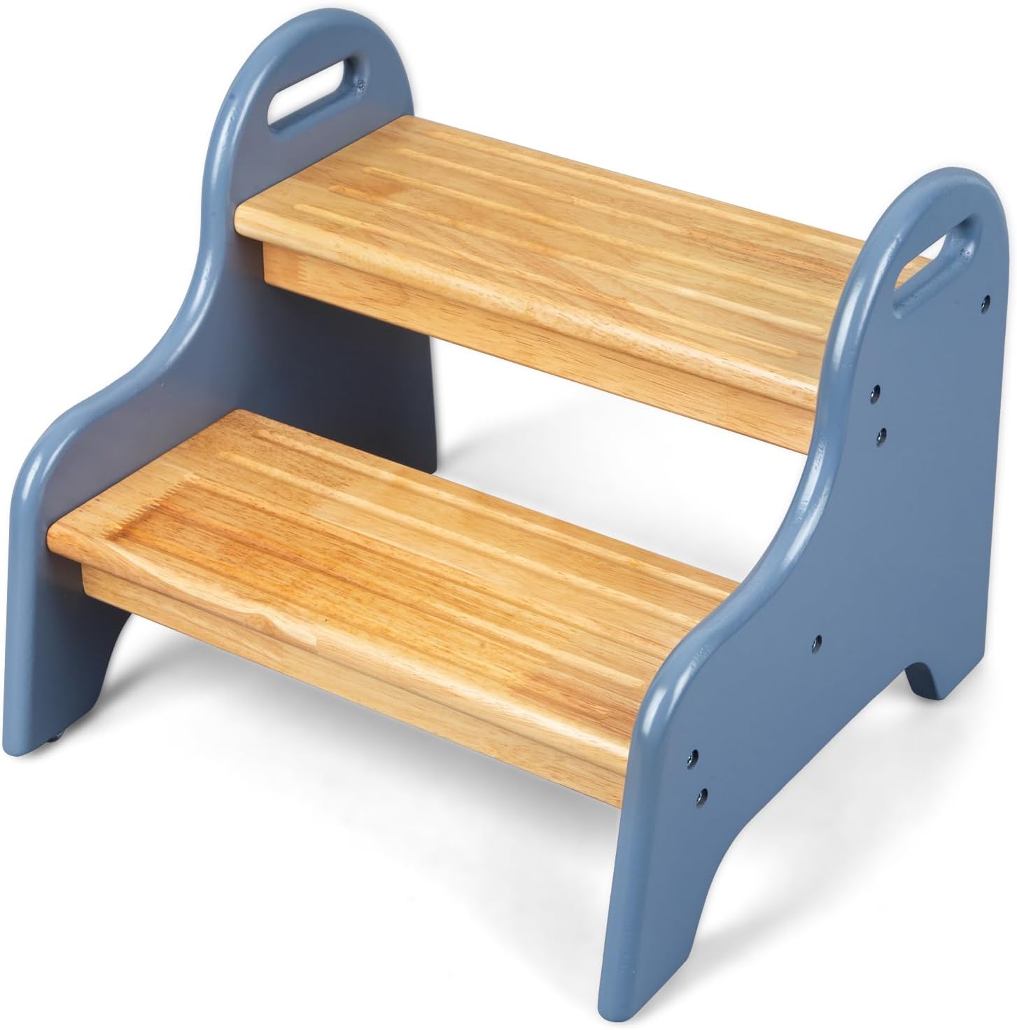 StrongTek Kids 2-Step Stool, Rubber Wood