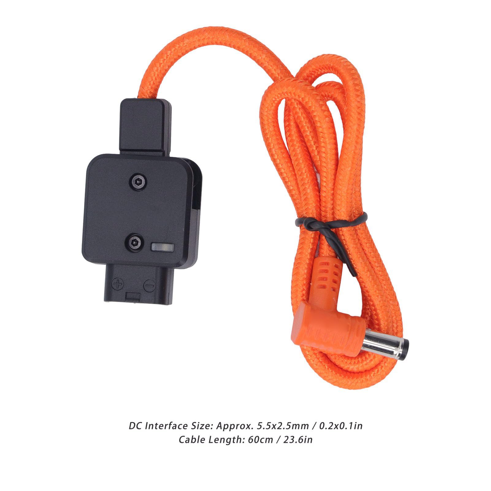 YONETE Cavo D-Tap A DC 14.8V/10A Con Teste Girevoli 180° E LED - Spina 5.5x2.5/2.1mm, Intrecciato In Nylon, Per Anton Bauer E Monitor - 6