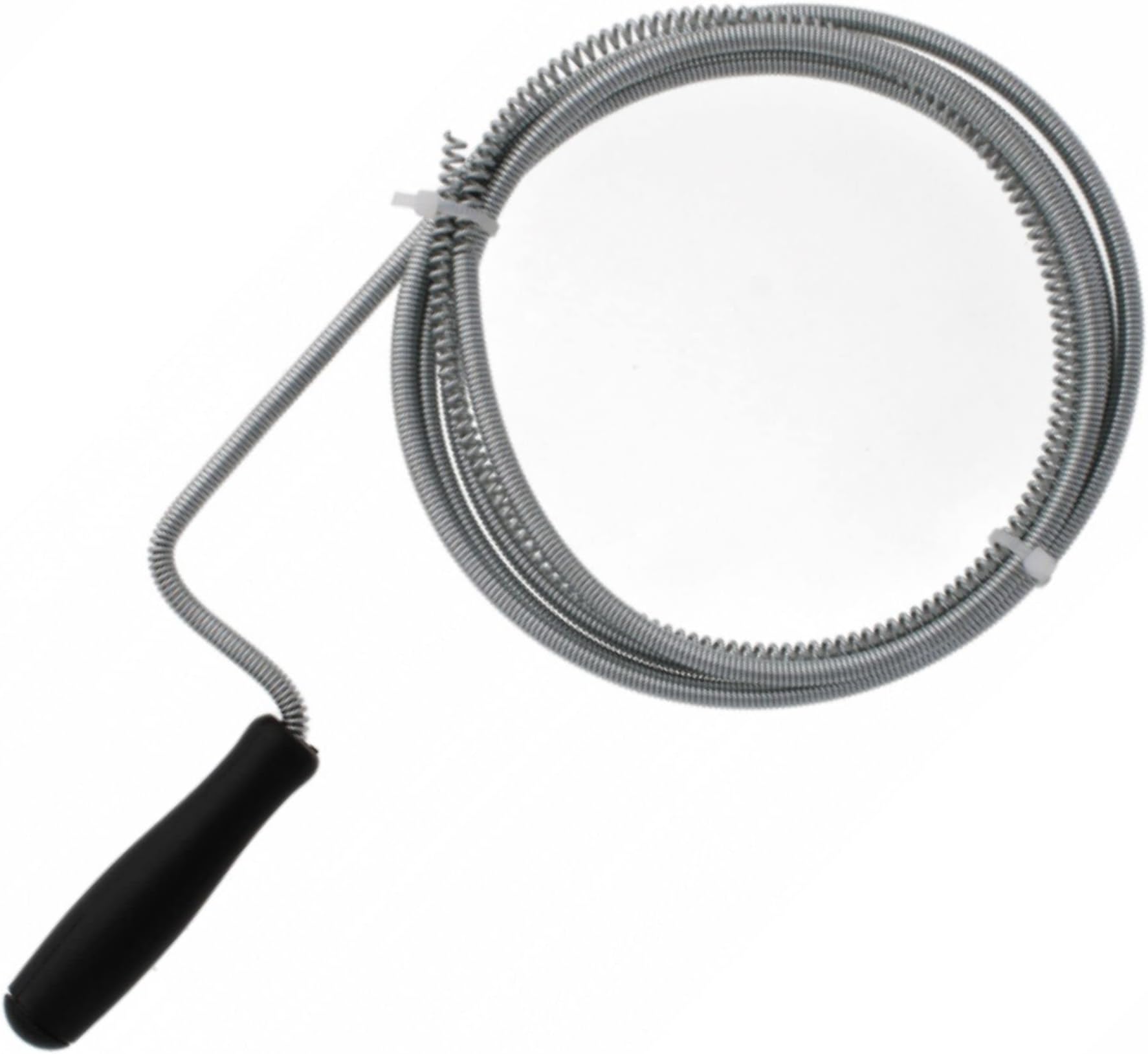 MUIZZ Drain Unblocker Wire Rod Flexible Spring Cleaner Snake Plunger Heavy Duty Waste Pipe Hair Removal Dirt Cleaning Tool Clog Remover for Home Washbasins Tub Sink Shower Basins 9.8ft 2M, White