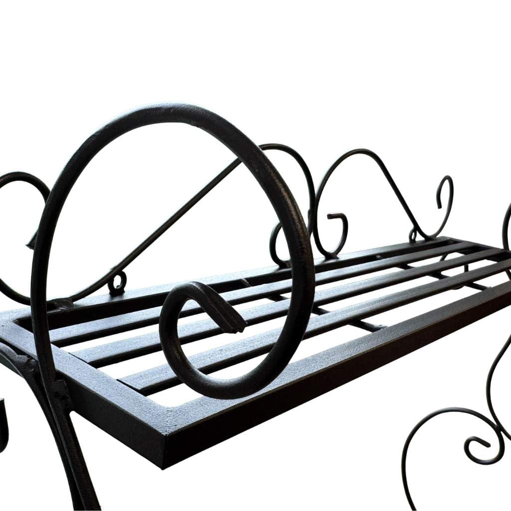 DanDiBo Sebino - Scaffale per erbe aromatiche, da cucina, da balcone, da parete, in metallo, colore nero, 50 cm