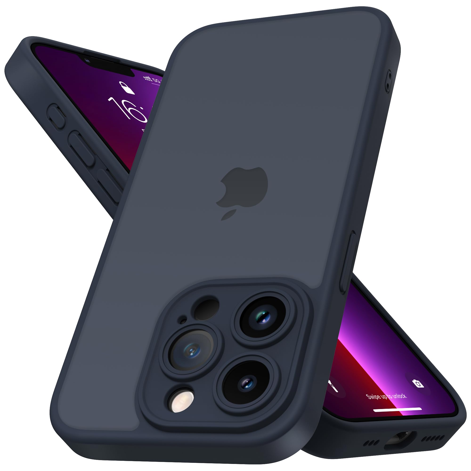 Mootobo für iPhone 15 Pro Max Hülle mit Kameraobjektiv, 10FT Military Grade Drop Protection Handyhülle mit Anti-Fingerprint Matte Back 6.7 Zoll - Deep Green