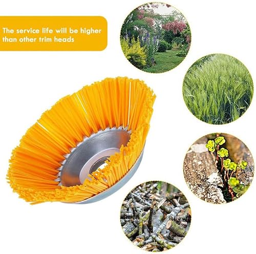 Miniatura 5 de Accesorio Rueda rotativa Redonda Jardín Cortador Cortador de Cuchilla de Reemplazo de Granja y Cabezal de Suministro de Nylon Cepillo Reemplazable
