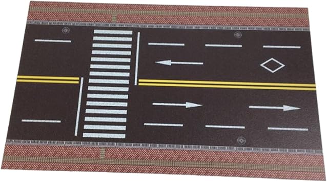 harayaa 1/64 Scale Road Surface Diorama Mat, Highway Scene Model for Diecast Car Display and Parking Layouts, 11.6 x 7.1 in, Style B