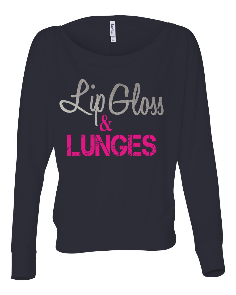 Lip Gloss & Lunges Long Sleeve Large Midnight Blue