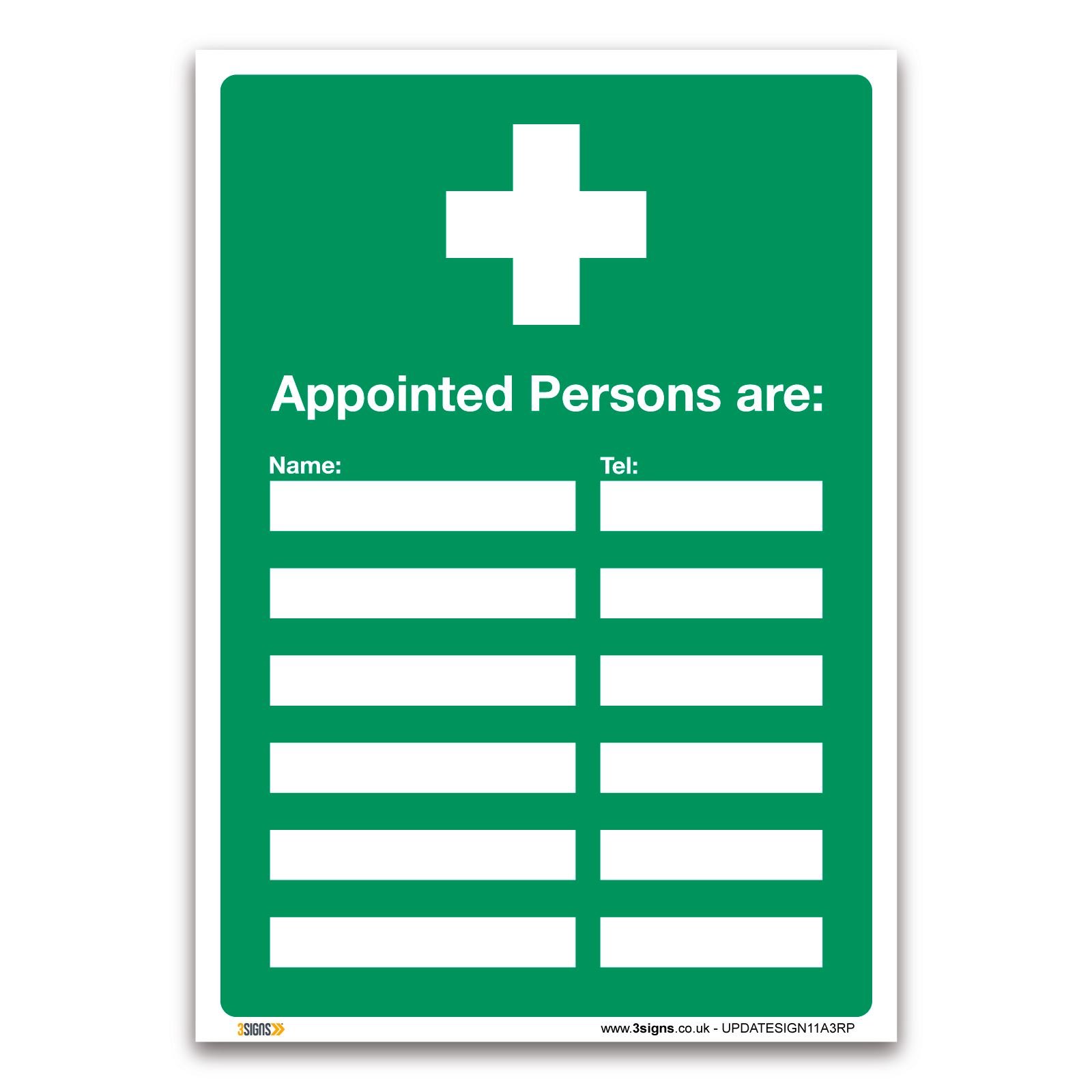 nominato persone sono – update Sign – 1 mm, in plastica – primo soccorso emergenza sicurezza, Plastica rigida 1 mm, A3 420x297mm