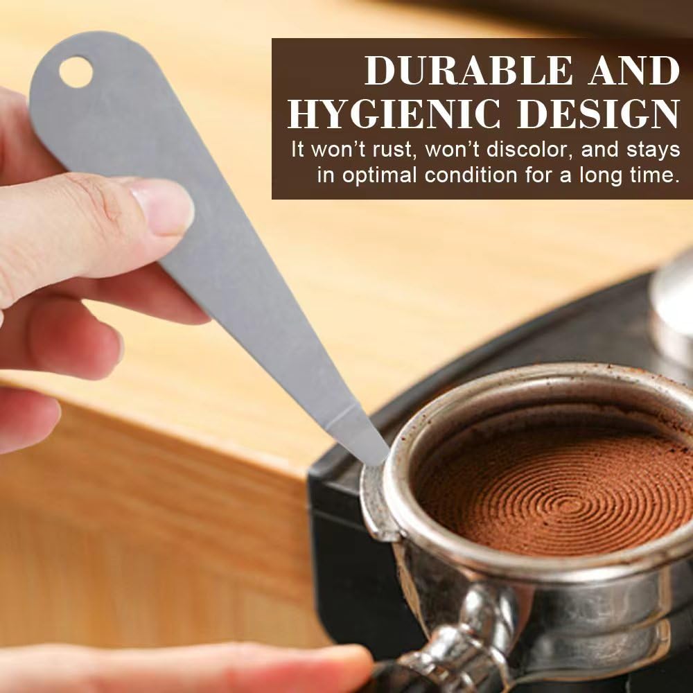 Extractor Cesta Cafe de Acero Inoxidable,Accesorios para Amantes del Café,Herramienta de Cestas de Portafiltro,Removedor de Tazas de Polvo,Herramientas de Palanca para Entusiastas del Café