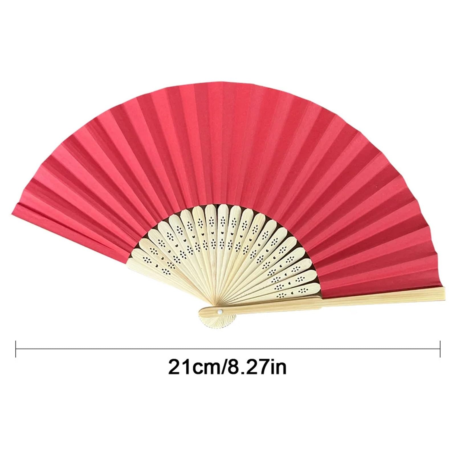 Fächer Handfächer, Bambus-Papierfächer, Taschen-Faltfächer, einfarbig, Gastfächer, DIY-Gast for Hochzeit, Geburtstag, Sommerparty(10PCS Orange)