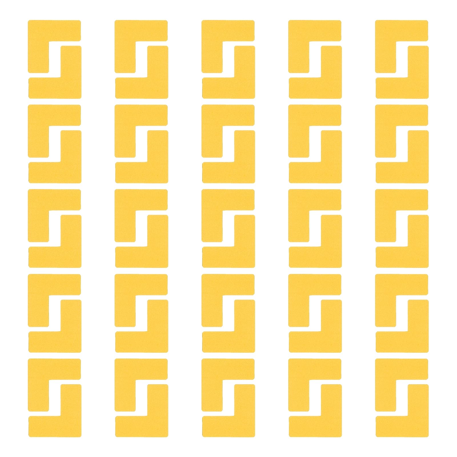 PATIKIL 5S Location Marking Corner, (5cm x 5cm x 2cm, Yellow) (50 Pcs), Durable l -Shaped Floor Marking Stickers, Suit for - Office/Warehouse/Desk/Table Top