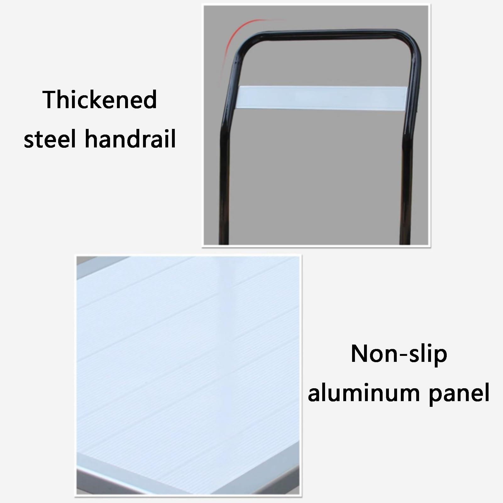 Hochleistungs-Plattformwagen, Flacher Wagen mit Rädern, Aluminiumlegierung Material, Starke Tragfähigkeit, Faltbares Design, für Supermärkte/Fabriken/Häuser(Medium)