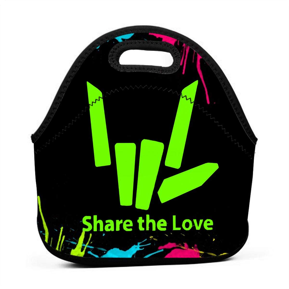 GOBbkbaA Sh-are The-Love-Ste-phen Portable Bento Insulated Lunch Bags Boxes Case Tote Multifunction Handbag Food Storage