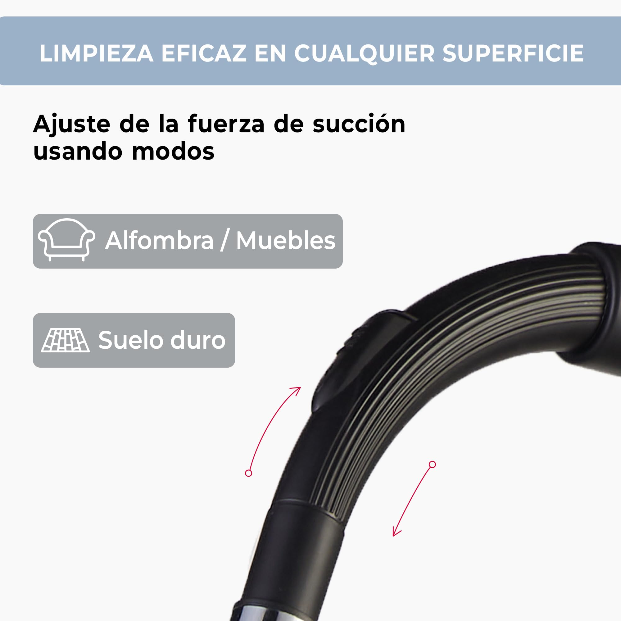 EFFEKTIV Aspiradora sin Bolsa GranTornado 1000X – Aspiradora Ciclónica 1200W con Alta Succión 85000Pa, Depósito 2.5 L, Filtro HEPA Lavable, Aspiradora Trineo para Casa y Mascotas