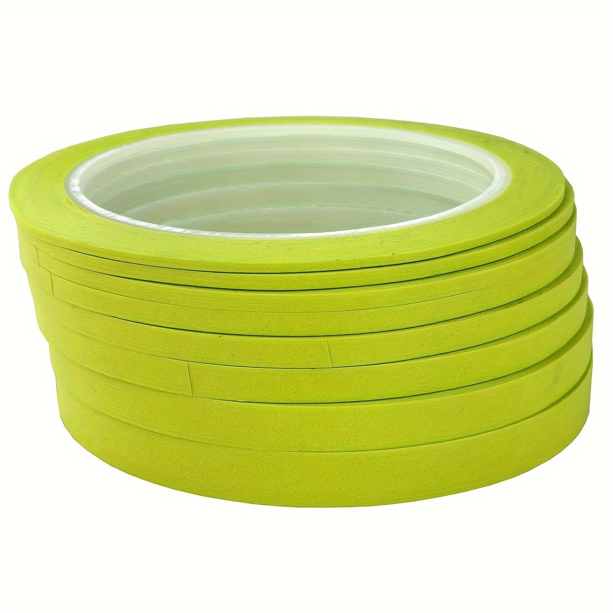 JINBING 8pcs Paper Masking Tape Pinstripe Tape for DIY Nail Arts Drawing Pattern Making Painters Tape 2mm - 10mm x 25m (Green)