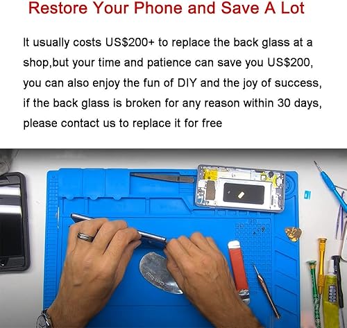 Miniatura 7 de Reemplazo de cristal trasero trasero para Samsung Galaxy Note 10 de 6.3 pulgadas con kit de herramientas de reparación y adhesivo preinstalado (Aura