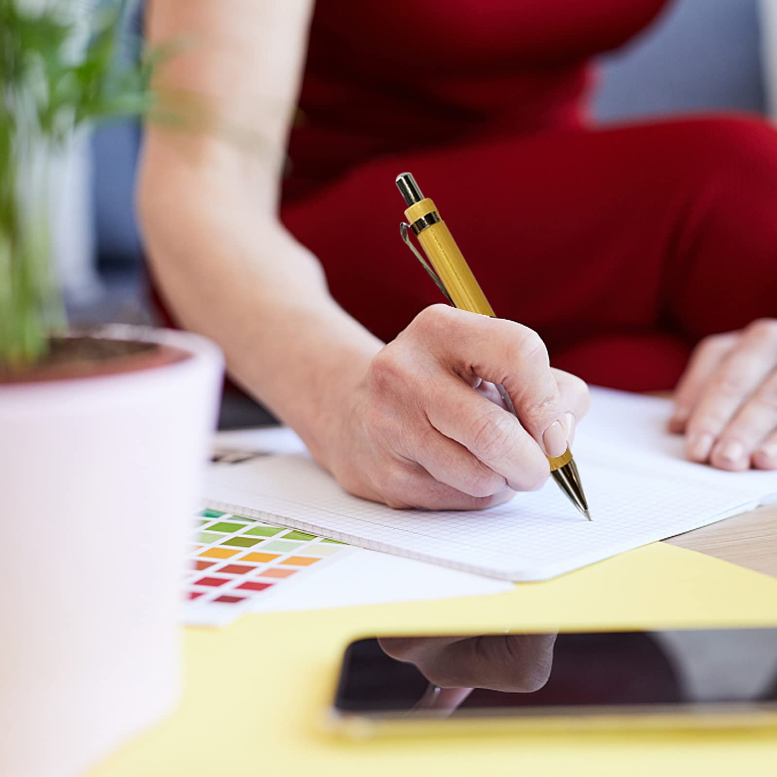 40pcs Penne a Sfera in Legno, Penne a Sfera Retrattili in Legno, Bamboo Penna a Sfera per Dipendenti Ufficio Studenti Insegnanti Adulti Regali Scrittura Scuola Ufficio
