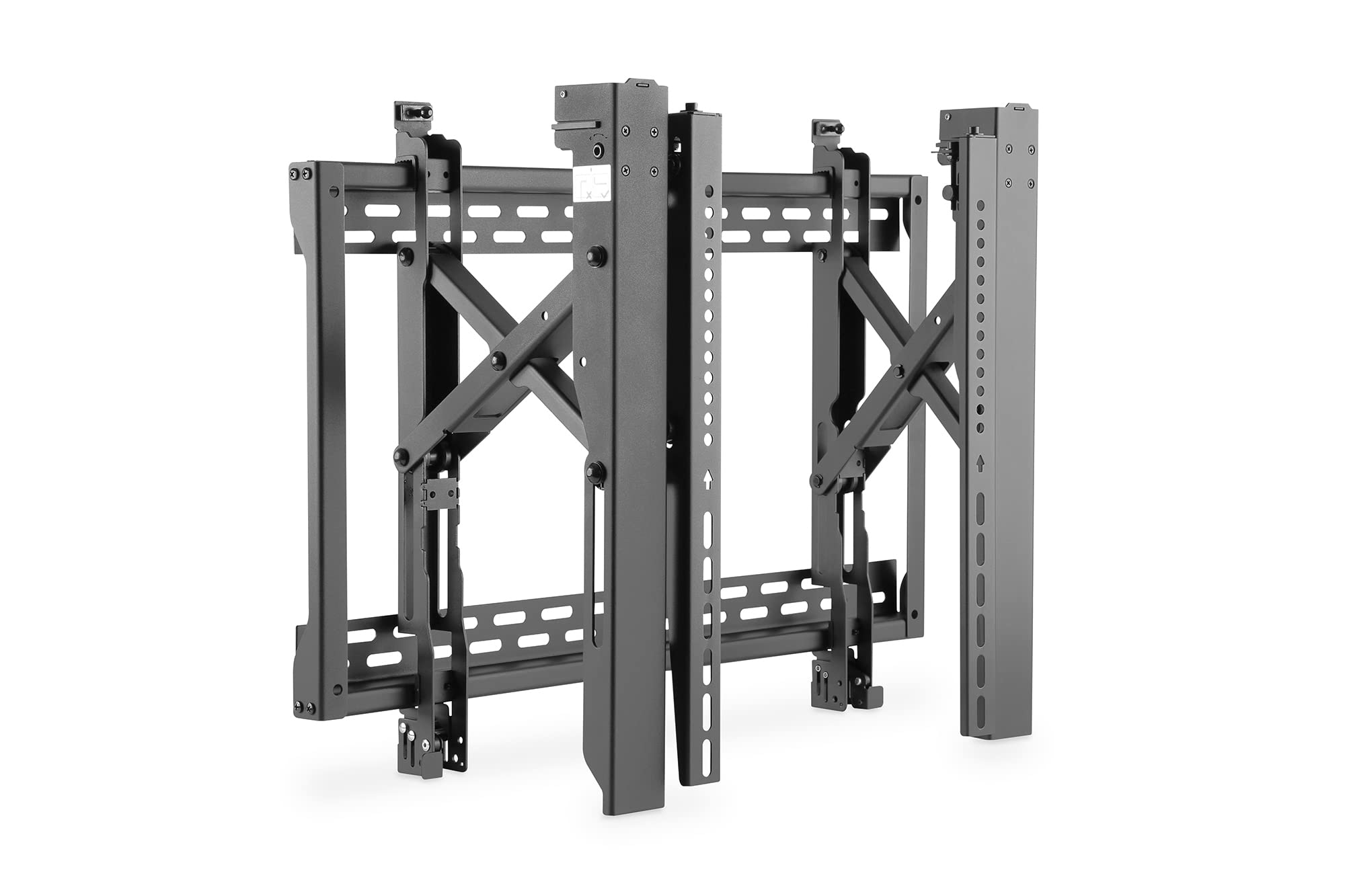 DIGITUS Pop-Out Video Wall Monitorhalterung 45-70" Video/Analog | VESA 200x200 bis 600x400 – Diebstahlsicherung – für Videowände, Fernseher oder Monitore – Schwarz