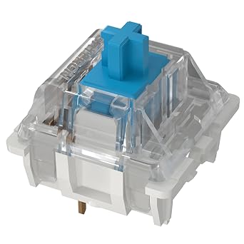 GATERON KS-9 Blue Clicky Keyboard Switches, RGB LED 3 Pin Key Switches Compatible for MX Mechanical Keyboard 35PCS