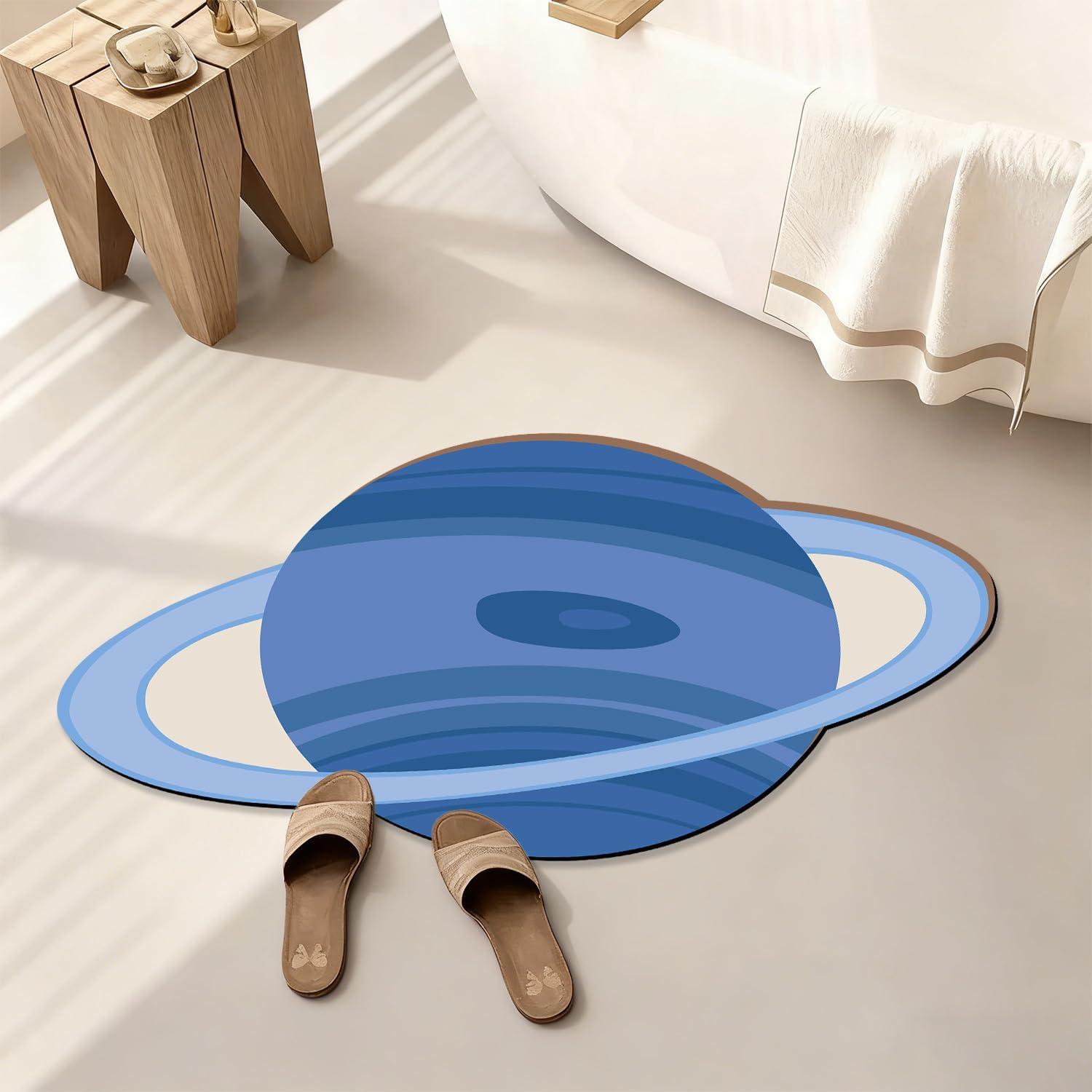 Floral Theme Bath Mat Flowers Bathroom Rugs Funny Non Slip Bathtub Decor Mats Super Absorbent Floor Carpet Machine Washable Quick Dry Bahtmat for Tub, Shower, Bedroom，Kitchen，31.5"x31.5"