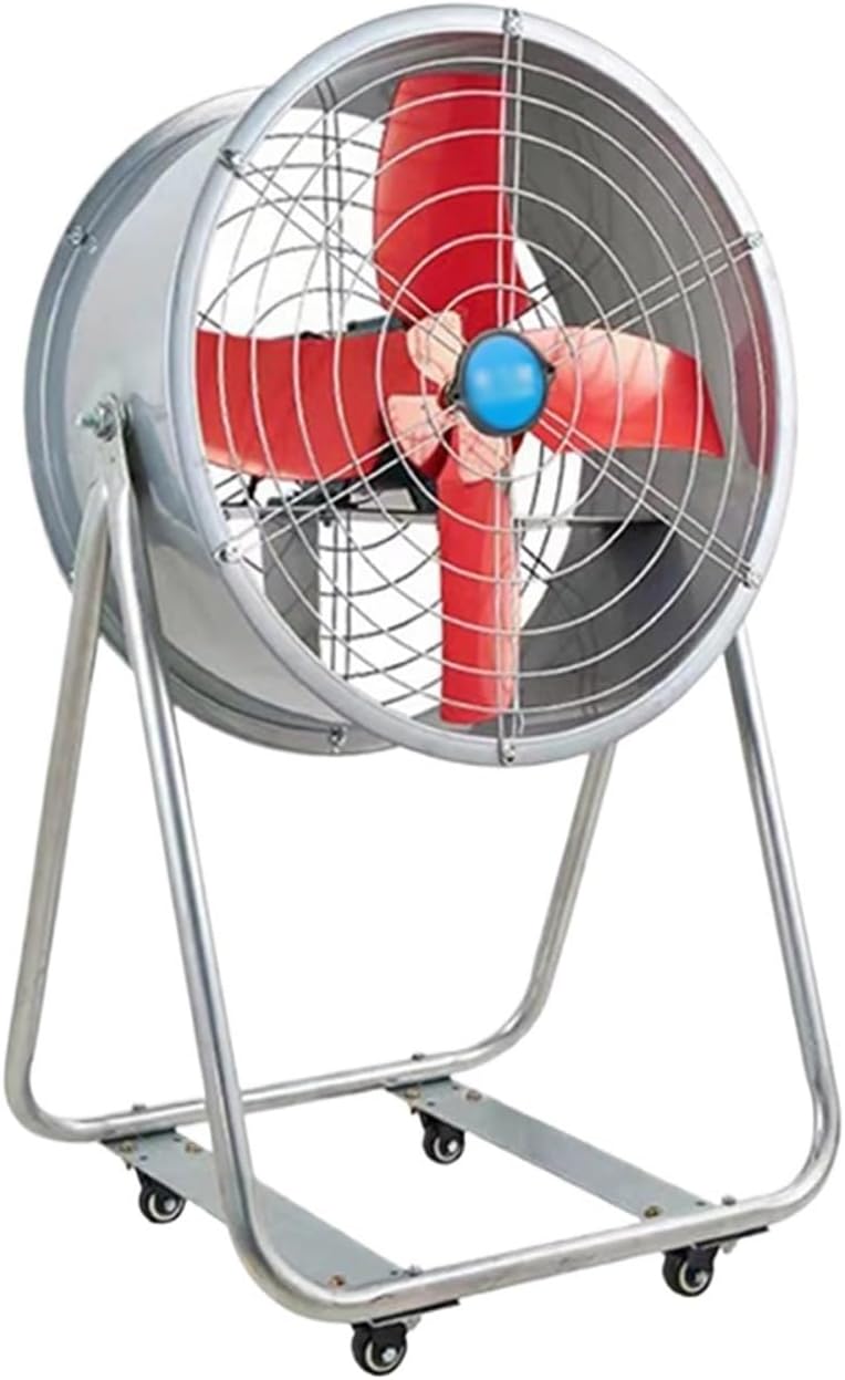 Floor Fan, Industrial Industrial-grade Electric Fan Floor Model with Wheels Large Air Volume Post Fan Powerful Models Heavy-Duty Fan(16 inch)