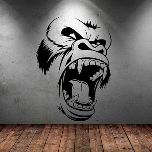 Sabunu Gorilla Murals, Animal Decals, Black Wall Stickers #TOP26