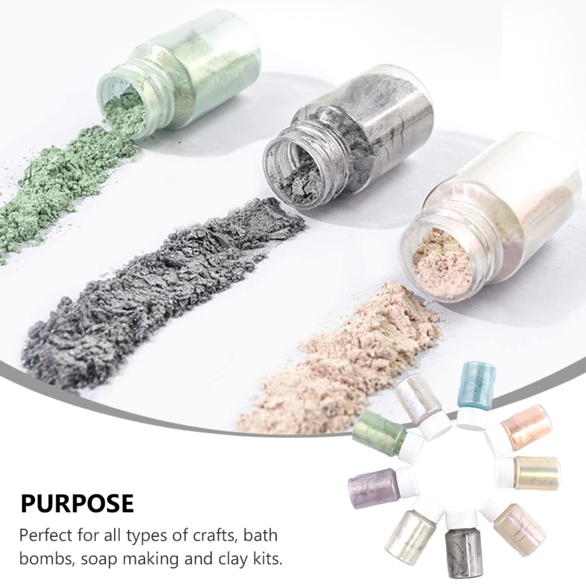 LALAFINA 27piezas Polvo De Mica Para Resina Epóxica Pigmentos Cosméticos Para Manualidades Iridiscentes Para Jabones y De Baño Seguro Para Uso Piel