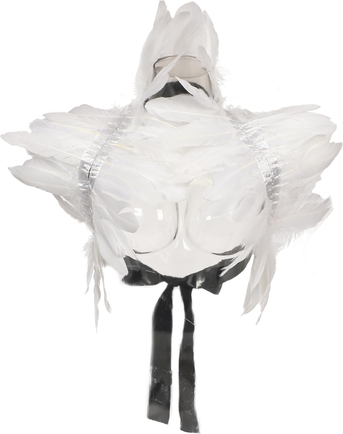 Women Feather Shawl Gothic Collar Cape Halloween Angel Demon Cosplay Party Costume - Image 6