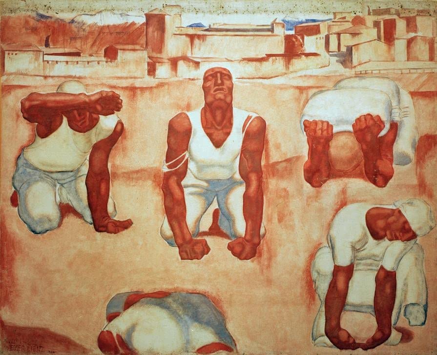Toile Peinture Murale l'être humain Albin Egger Lienz Décoration Salon 60x90