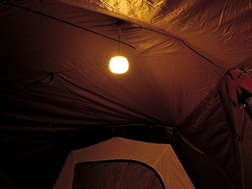 Miniatura 6 de Snow Peak 's Hozuki Lantern, Bark, ES-070BR, fabricado en Japón, garantía de por vida, ligero, compacto para acampar o mochilero, luz de camping