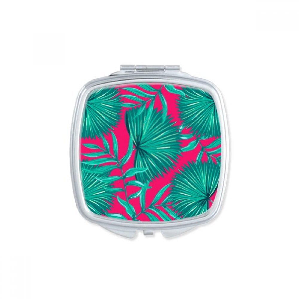 Miroir de poche mignon avec imprimé oiseau et ciel rose pour sac à main