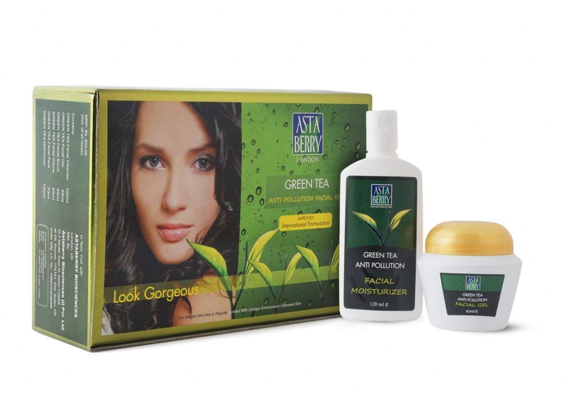 Astaberry Shakambhri Green Tea Facial Kit (570 ml) Amazon.in Beauty