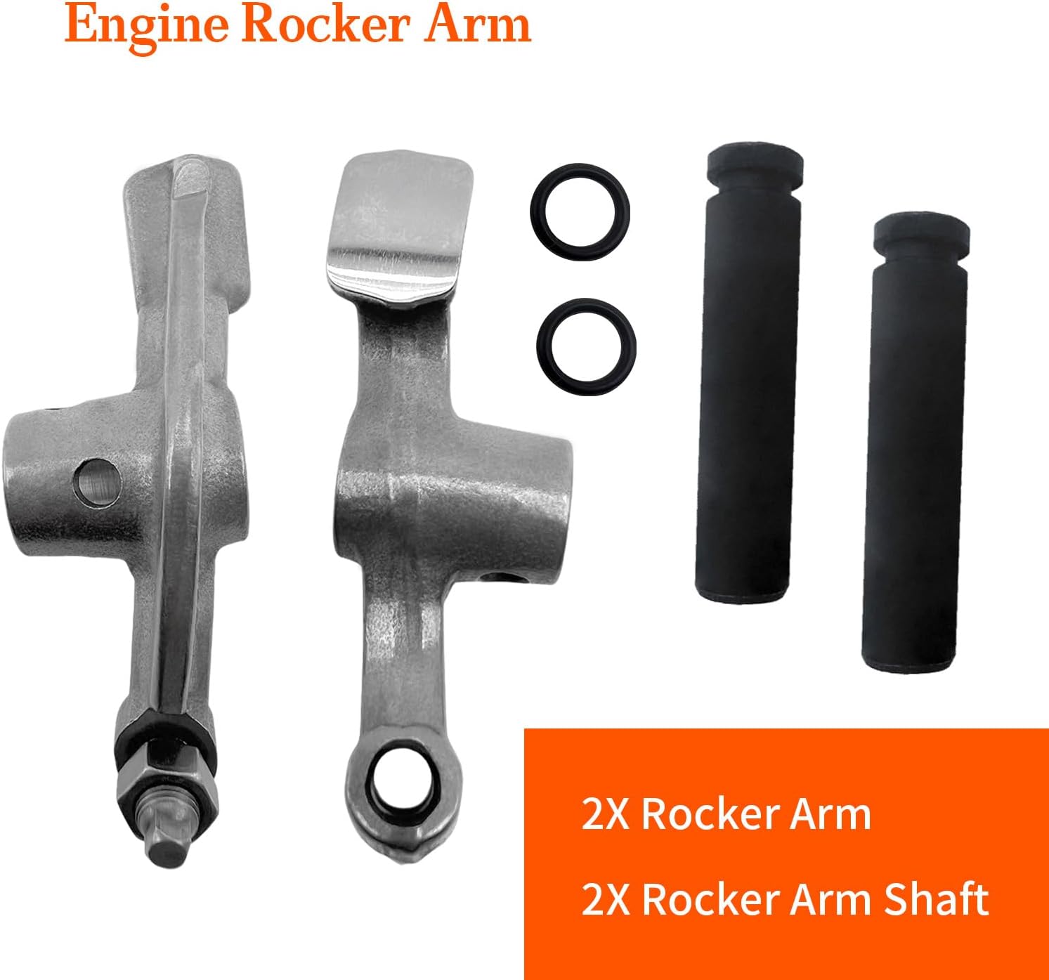2pcs Rocker Arm and Rocker Arm Shaft Fit for Yamaha Big Bear 350/400, Moto-4 350, Bruin 350, Raptor 350, Warrior 350, Wolverine 350/450, Kodiak 400/450, Grizzly 350/450, Rhino 450