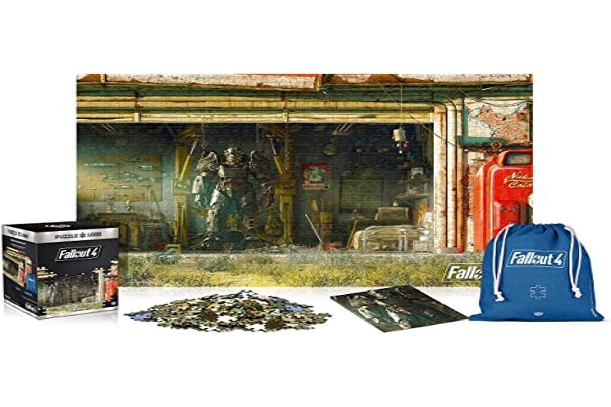 Good Loot Fallout 4 Garage 1000 Piece Jigsaw Puzzle includes Poster and Bag 68 x 48 for Adults & Kids Age 14 Years And Up perfect for Christmas and Birthday Present Game-Artwork Premium Quality