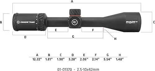 Miniatura 73 de Crimson Trace Brushline Pro Riflescope con construcción sólida ligera, tapas de alcance y paño para lentes para caza, tiro y exteriores
