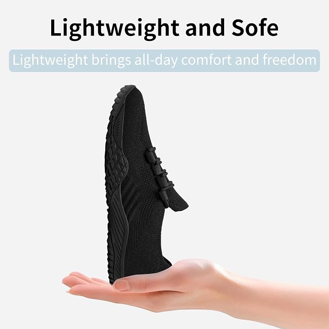 ZGPWZWL Barefoot Shoes Womens Ladies Trainers Zero Drop Lightweight Workout | Wide Toe Box | Minimalist Trainers | Non-Slip Grip | Ladies Walking Running Tennis | Outdoor Trail | Workout Sneakers