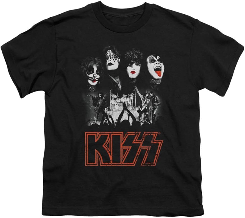 KISS Boys' Rock The House T-Shirt Youth Medium Black : Clothing, Shoes & Jewelry