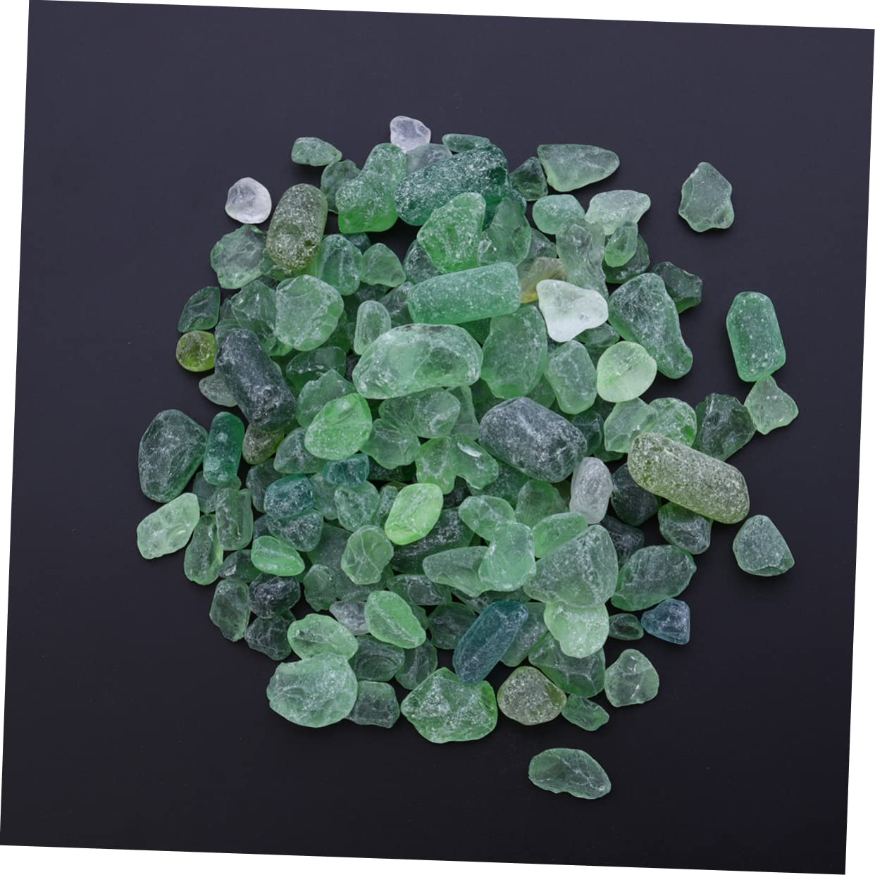 Toddmomy Unique Crystal Pebbles for Fish Tank Tumbled Emerald 500g Set Aquarium Decor