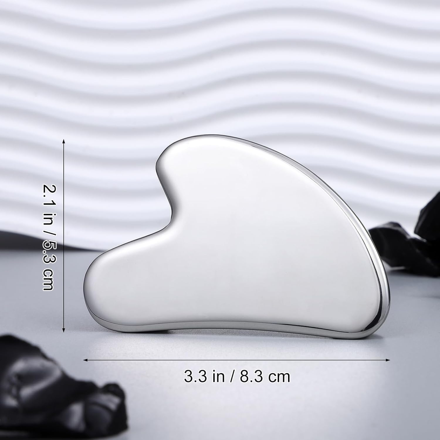 Livronic® Premium SS Gua Sha Tool For Face | 100% 304 Stainless Steel Gua Sha | Facial Equipment Metal Gua Sha | Tightly skin care equipment | Beauty tools for body eyes neck cargo lymph drainage, sculpture and neck massage Livronic® Premium SS Gua Sha Tool For Face | 100% 304 Stainless Steel Gua Sha | Facial Equipment Metal Gua Sha | Tightly skin care equipment | Beauty tools for body eyes neck cargo lymph drainage, sculpture and neck massage