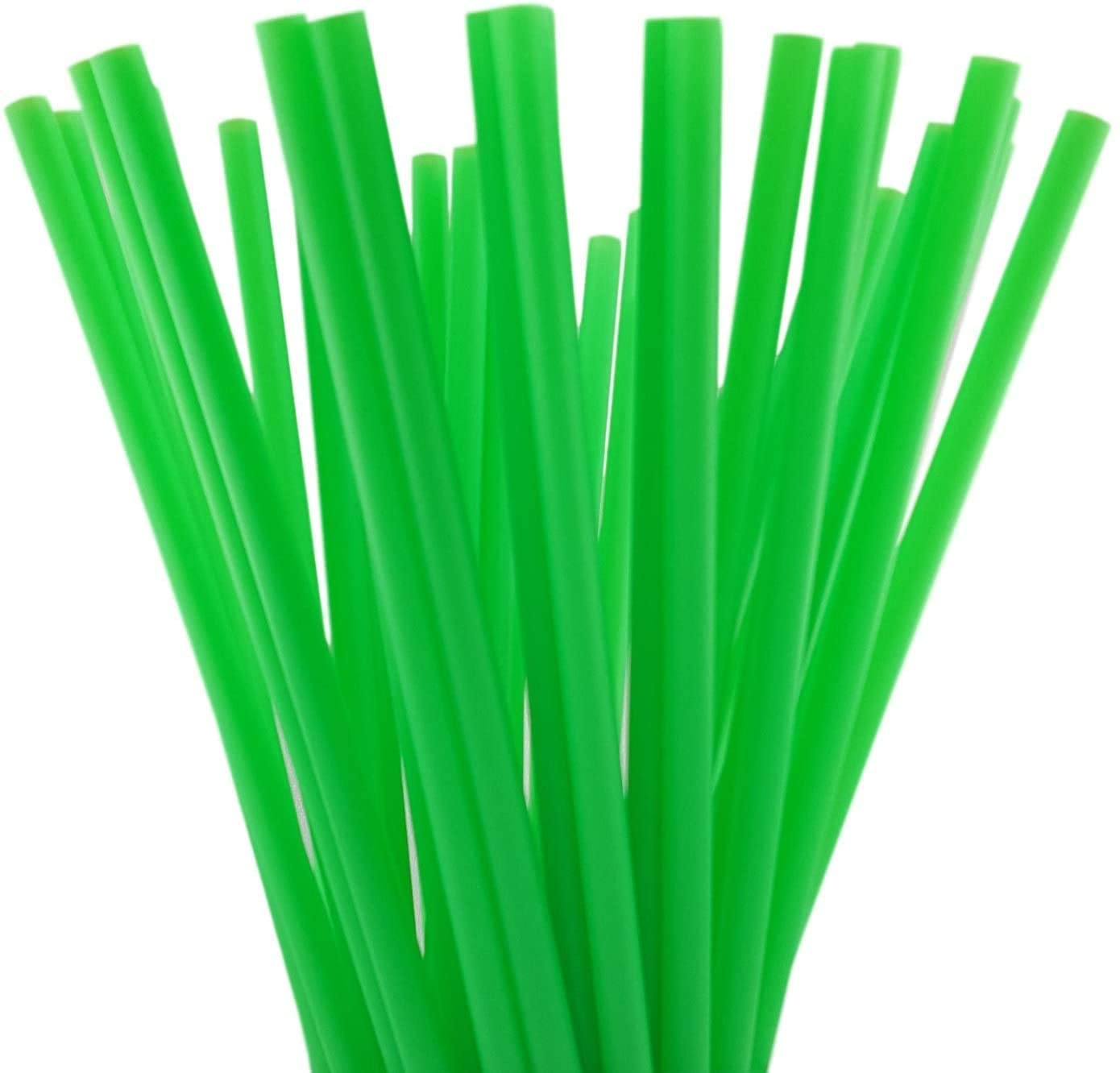 ADMIRING 10 Inch Plastic Drinking Straw (10 Inch x 0.28 Inch) 250 Pcs (Green)