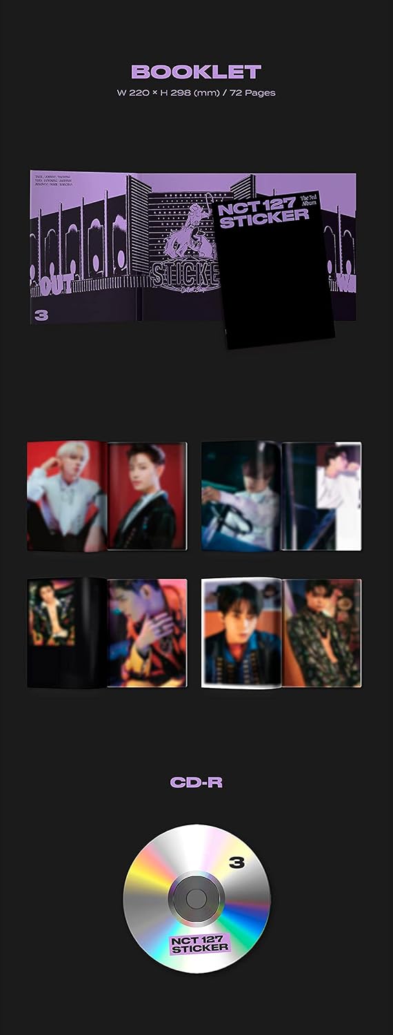 S.M NCT 127 - Sticker [Sticker ver.] Album+Extra Photocards Set