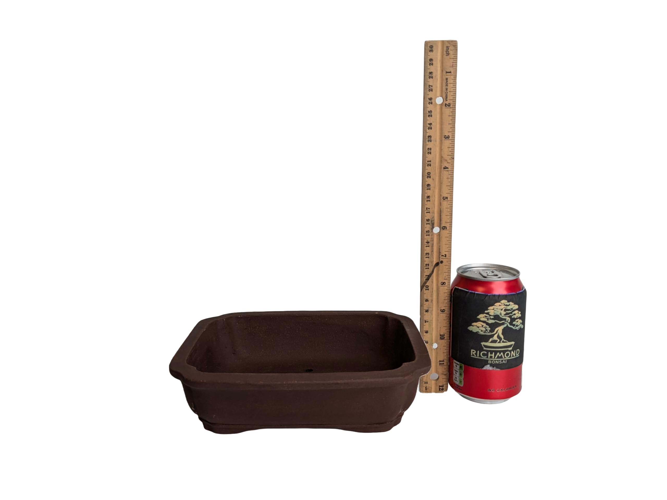 Macetas para bonsái de cerámica sin esmaltar (diseño 1, 20 cm)